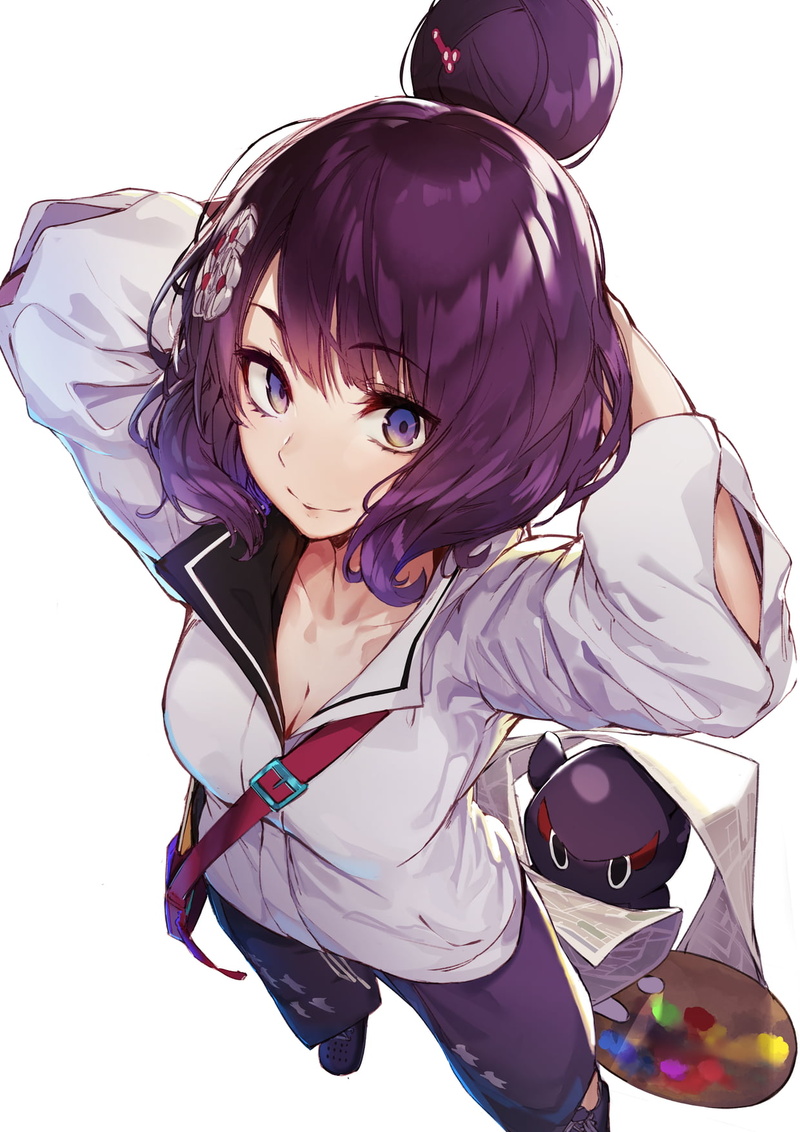 Fate/Grand Order, Katsushika Hokusai (Fate/Grand Order), anime girls, arms up, anime, 720P, Fate Series