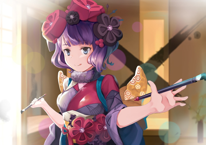 foreigner, sunlight, day, costume, pink color, representation, creativity, holding, childhood, focus on foreground, art and craft, portrait, katsushika hokusai