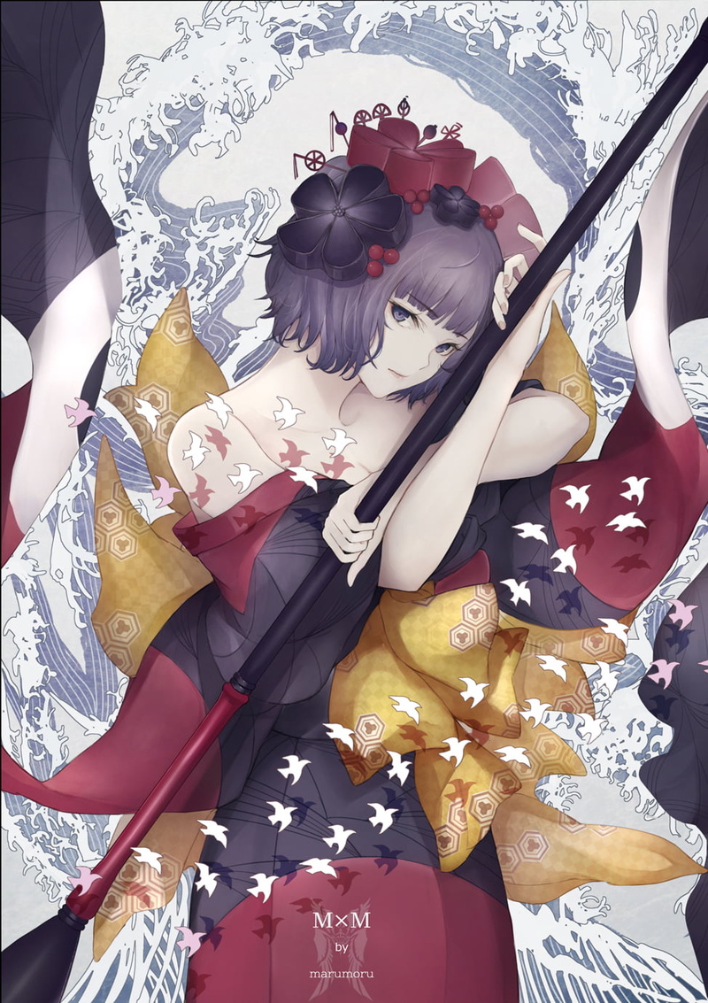 Fate/Grand Order, marumoru, anime girls, anime, stare, 720P, Katsushika Hokusai (Fate/Grand Order), Fate Series