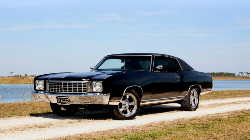 sky, wheel, land vehicle, stationary, pick-up truck, Chevrolet Monte Carlo, nature, 1080P, off-road vehicle, road, no people, 4x4, day, vintage car, clear sky