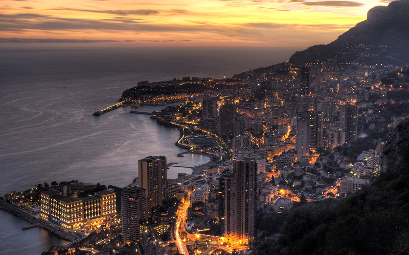 photography, monaco, 2K, clouds, city, sky, architecture, cityscape, highdynamicrange, yellow, sunset