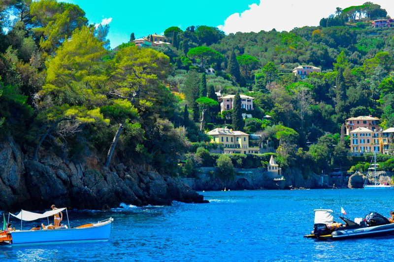 no people, building exterior, luxury, plant, nautical vessel, sea, transportation, water, yacht, portofino, villas, boat, mode of transportation, 5K, bay