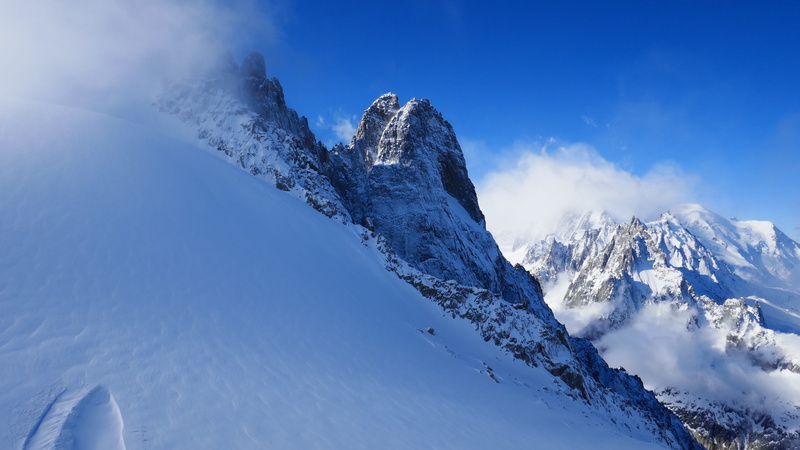 scenics - nature, winter, snowcapped mountain, cloud - sky, sport, day, extreme weather, frozen, snow, mont-blanc, ice, no people, 5K, mountain range