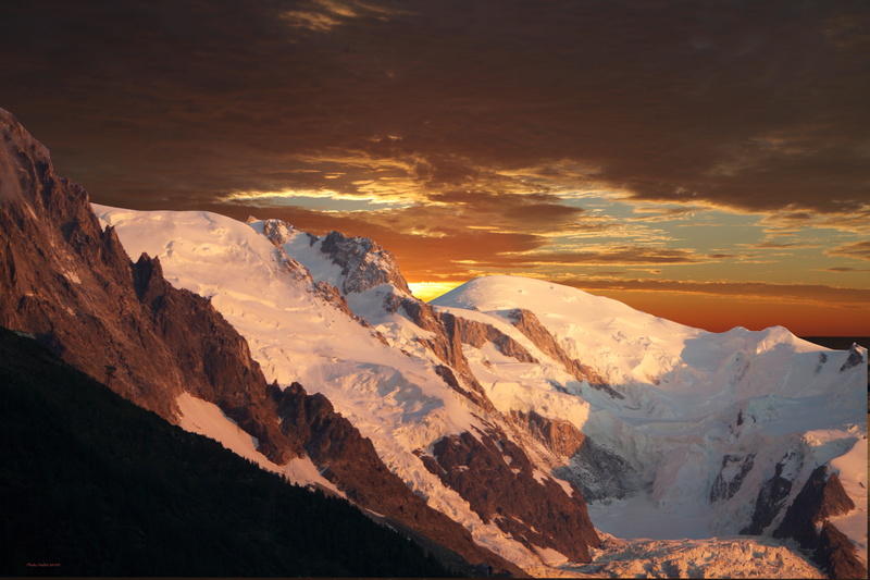 mountain range, cloud - sky, remote, tranquil scene, non-urban scene, snowcapped mountain, idyllic, mountain, landscape, sunset summit mont-blanc, sky