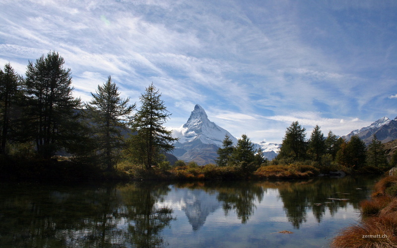 trees, plant, glacier, beauty In Nature, mountain Peak, summer, outdoors, tranquil Scene, reflection, forest, cold temperature, valley, scenics, Matterhorn