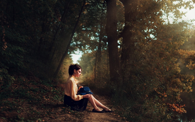 leisure activity, growth, nature, full length, tree, Maks Kuzin, real people, classy, sunlight, forest, young women, legs, lifestyles, outdoors, women