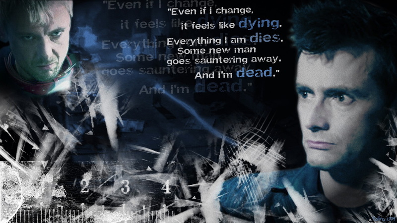 computer, looking at camera, quote, David Tennant, TARDIS, The Master, smoke - physical structure, 1080P, adult, Tenth Doctor, looking, John Simm, text