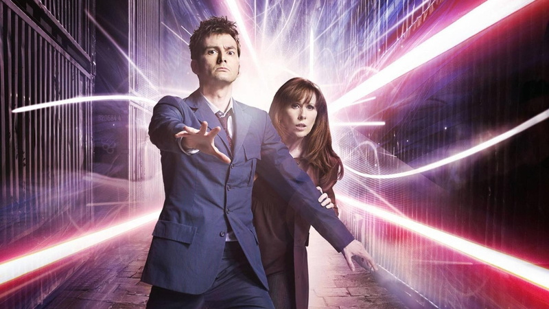 looking at camera, 1080P, hairstyle, TARDIS, illuminated, women, futuristic, males, architecture, Doctor Who, motion, couple - relationship, young adult