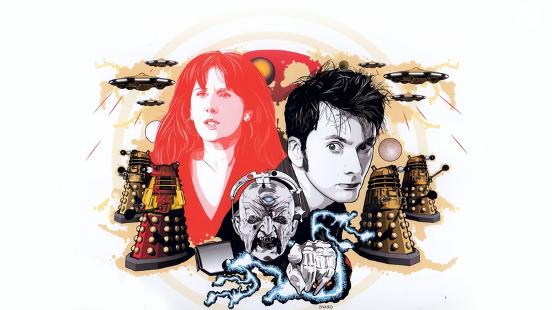 Davros, TARDIS, Daleks, The Doctor, David Tennant, Tenth Doctor, 1080P, Doctor Who