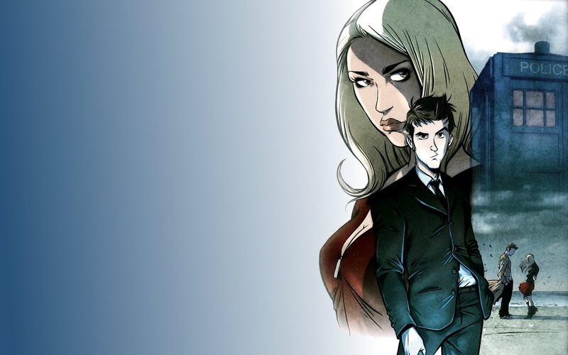 Tenth Doctor, Doctor Who, mask - disguise, 1080P, low angle view, copy space, TARDIS, Billie Piper, lifestyles, day, black, mask, animated, The Doctor