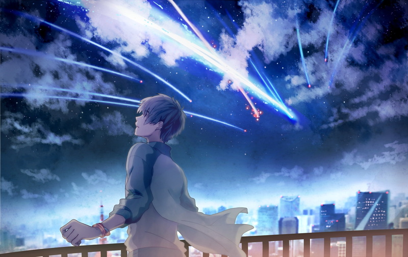 Anime, kimi no na wa, taki tachibana, sky, your name, 1080P