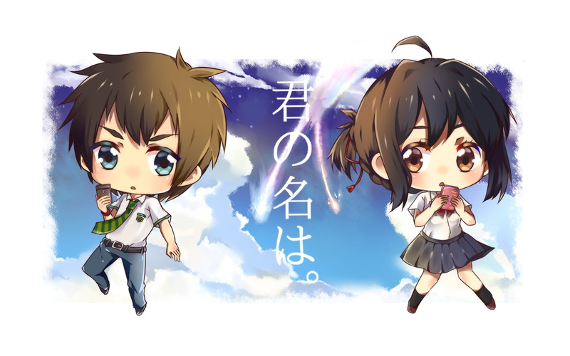 Anime, Kimi No Na Wa., Your Name., 1080P, Taki Tachibana, Mitsuha Miyamizu, Chibi