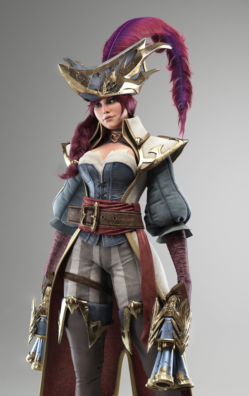 holding, three quarter length, front view, weapon, 2D, standing, alloy, the past, adult, miss, protection, fantasy, League of Legends, studio shot, fortune