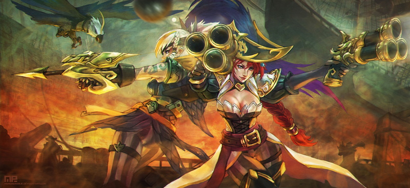 League of Legends, leisure activity, character, adult, Quinn, creativity, 4K, motion, group of people, Miss Fortune (League of Legends), disguise, mask - disguise