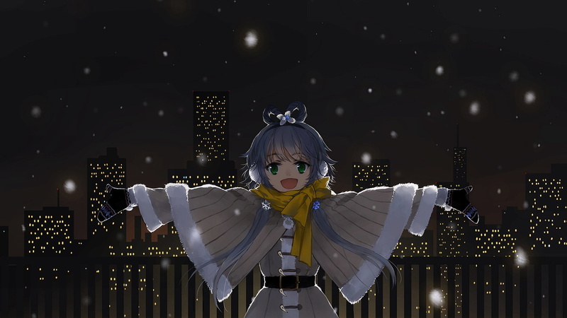 building, standing, Vocaloid China, costume, illuminated, 1080P, built structure, night, architecture, copy space, protection, indoors, security, digital composite