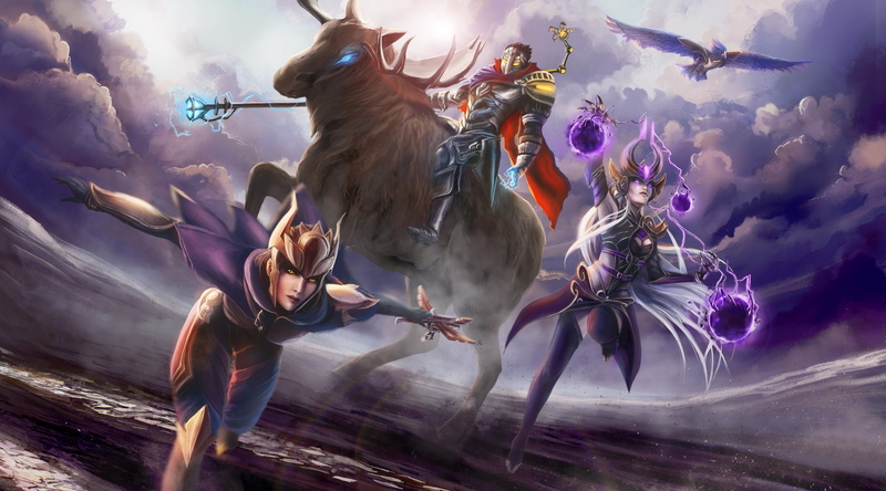 syndra, artwork, shyvana, league of legends, Games, viktor, 4K