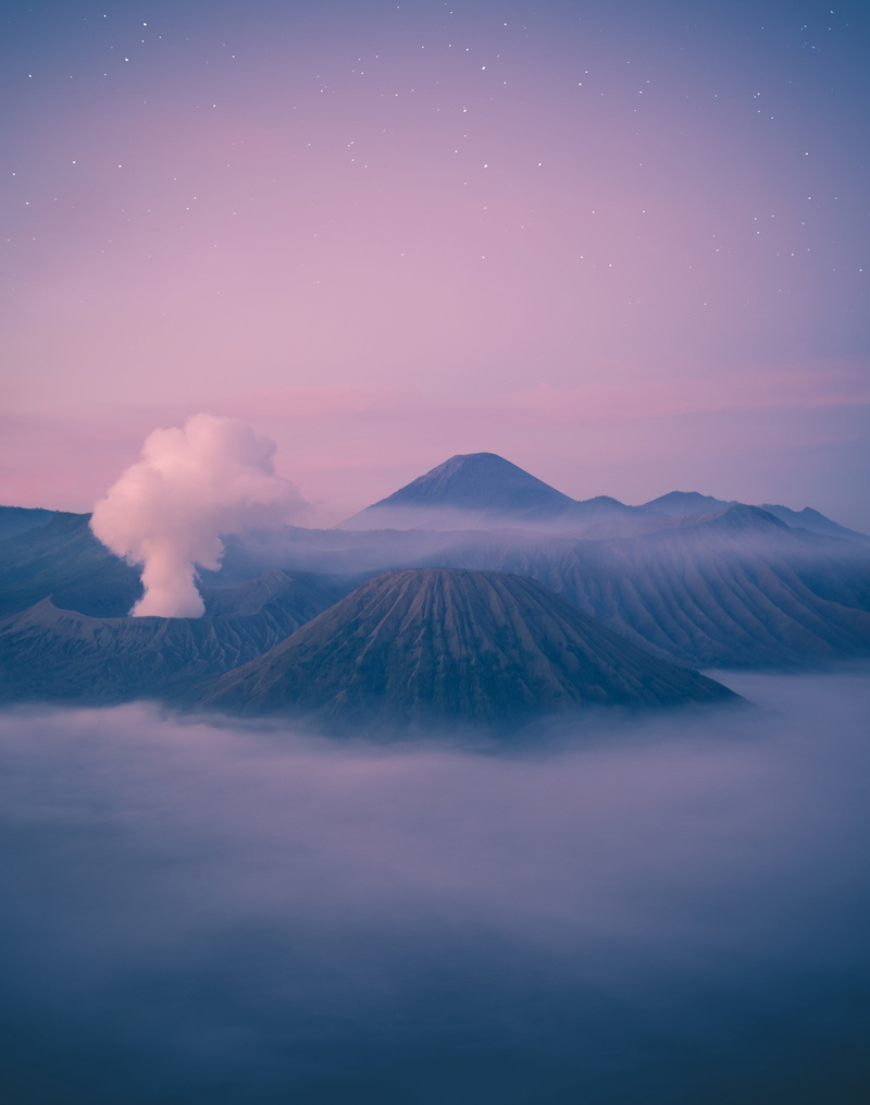 mountain, power in nature, cloud - sky, clouds, pollution, idyllic, scenics - nature, volcano, active volcano, geology, smoke - physical structure, beauty in nature