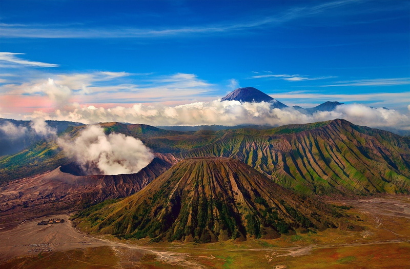 Indonesia, Cloud, Mount Bromo, Java (Indonesia), Volcanoes, Volcano, 1080P