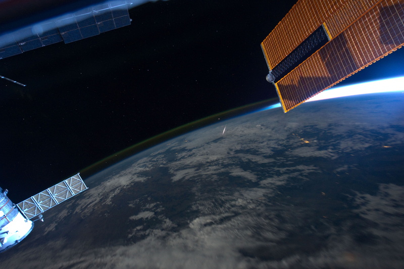 connection, planet - space, space, Earth, no people, The Perseids, communication, ISS, outdoors, meteor, flying, technology, space exploration, solar energy