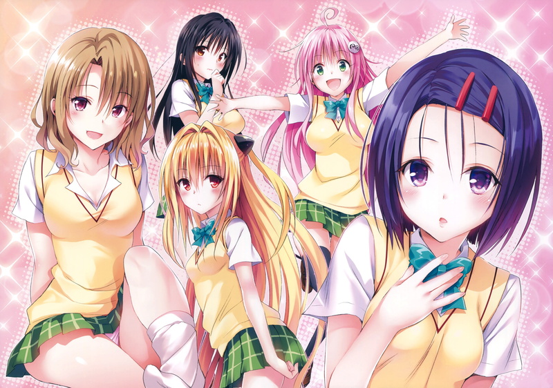anime, Golden Darkness, 2K, Momioka Risa, anime girls, To Love-ru, Sairenji Haruna, To Love-ru Darkness, Lala Satalin Deviluke, Kotegawa Yui
