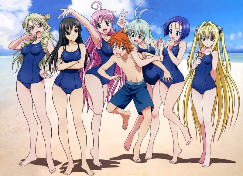 1080P, Anime, Lala Satalin Deviluke, Run Elsie Jewelria, Yui Kotegawa, Rito Yuuki, Haruna Sairenji, Saki Tenjouin, Golden Darkness, To Love-Ru