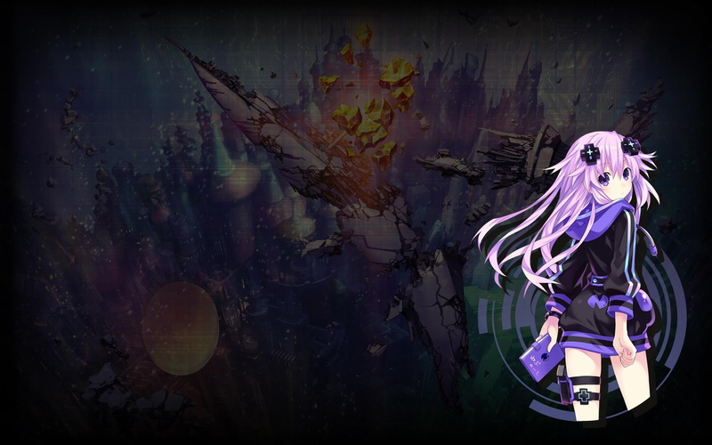 pink hair, Hyperdimension Neptunia, Purple Heart, 1080P, long hair, purple eyes, hair ornament