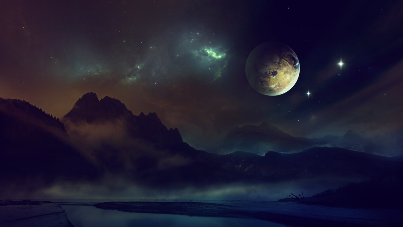light, alien, nebula, milky Way, space and astronomy, glowing, meteorite, blue, moonlight, space Exploration, constellation, outdoors, star Shape, tranquility