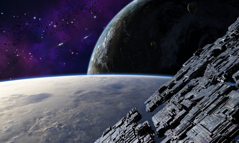 galaxy, meteorites, earth, star - space, planet, art, moon, orbiting, ships, exploration, planet - space, digital, satellite view, astronomy
