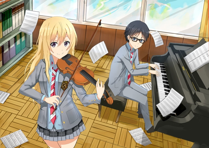 Kousei Arima, 720P, Kaori Miyazono, Anime, Your Lie in April