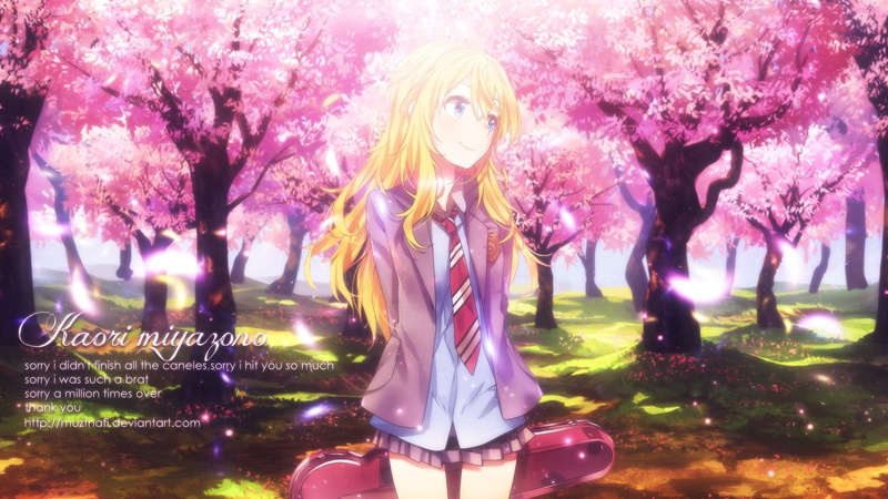 freshness, park, Your Lie in April, front view, real people, tree, pink color, portrait, young women, young adult, 1080P, plant, flowering plant, flower