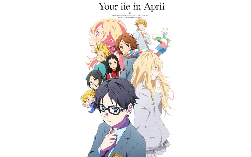 Your Lie in April, Anime, Tsubaki Sawabe, Ryota Watari, Kousei Arima, 1080P, Kaori Miyazono