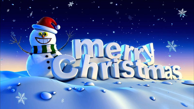 2K, winter, merry, snowman, hd, snow, holidays, christmas, greeting, card