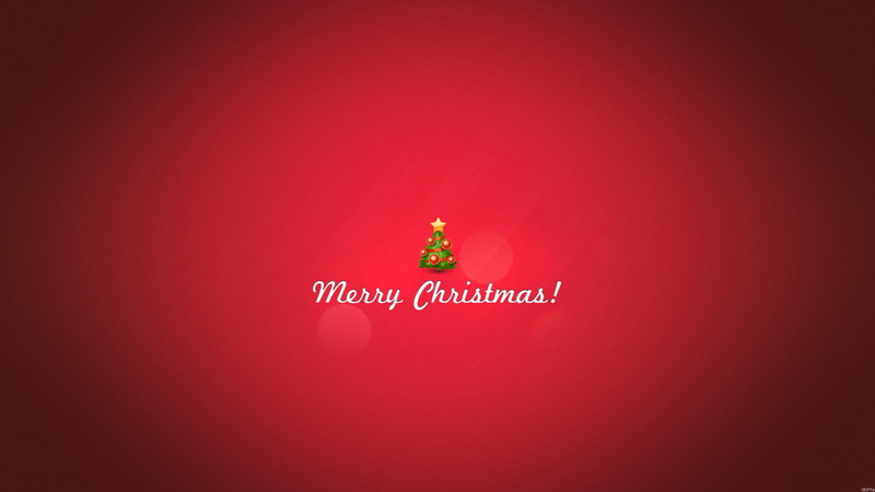 christmas, tree, holidays, merry christmas, merry, greeting, 1080P, red, minimal, christmas tree