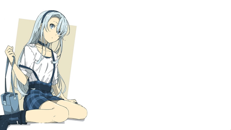 anime girls, 1080P, checkered, anime, manga, white background, simple background