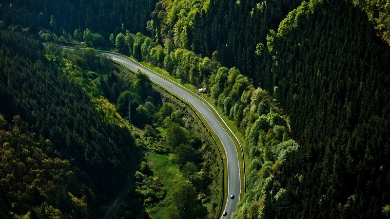 Woods, Nurburgring, Road, Cars, 1080P