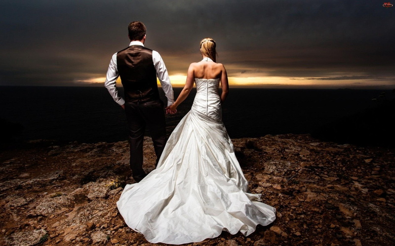 1080P, couple, 3d and abstract, bride, wedding, woman, man, bridal, dress, photo