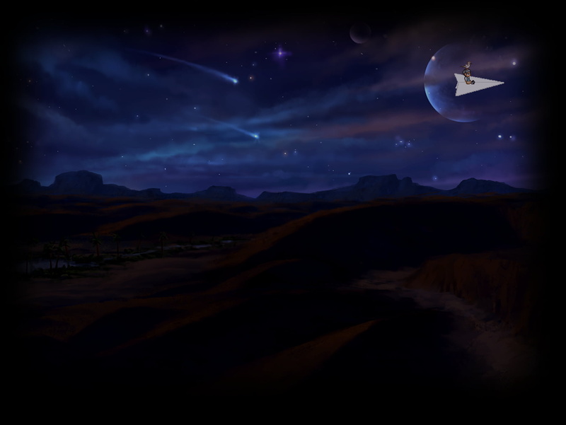 desert, star - space, abstract, bird, A Bird Story, tranquility, moon, video games, cloud - sky, 1080P, sky, blue, land, tranquil scene, animal themes