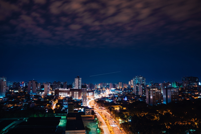 outdoors, star, lights, night, brasil, life, cityscape, 5K, urban skyline, skyscraper, building exterior, background, building, sky, modern