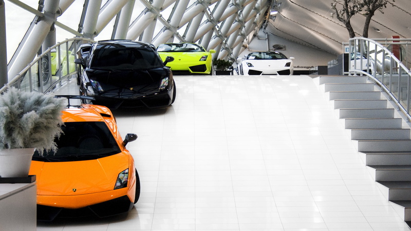 Lamborghini, motor vehicle, industry, travel, stationary, Lamborghini Gallardo, luggage, tire, occupation, large group of objects, mode of transportation
