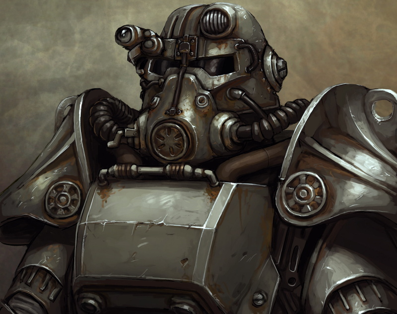 robot, Bethesda Softworks, engine, close-up, communication, motorcycle, old, the brotherhood of steel, illustration, indoors, vintage, metal, antique, fallout