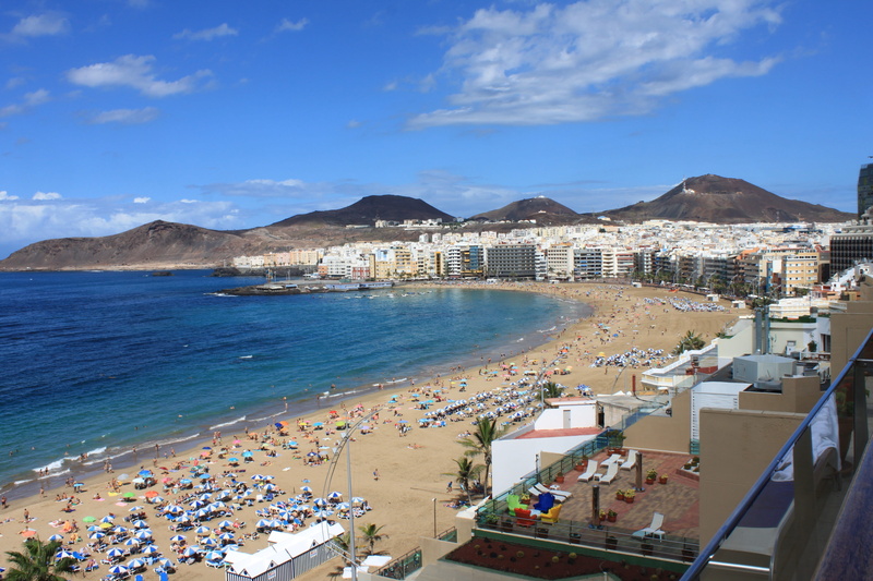 cloud - sky, outdoors, cityscape, travel, beach, sky, architecture, gran canaria, sea, high angle view, spain, s, mountain, view, city, canary islands