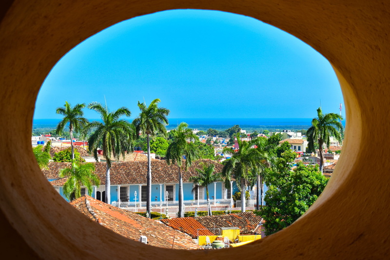 built structure, water, colonial, day, tropical climate, sea, window, residential district, nature, luxury, plant, tree, architecture, sky, trinidad of cuba