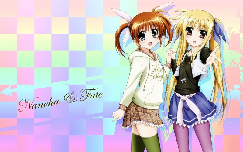 Magical Girl Lyrical Nanoha, 1080P, Anime, Nanoha Takamachi, Fate Testarossa
