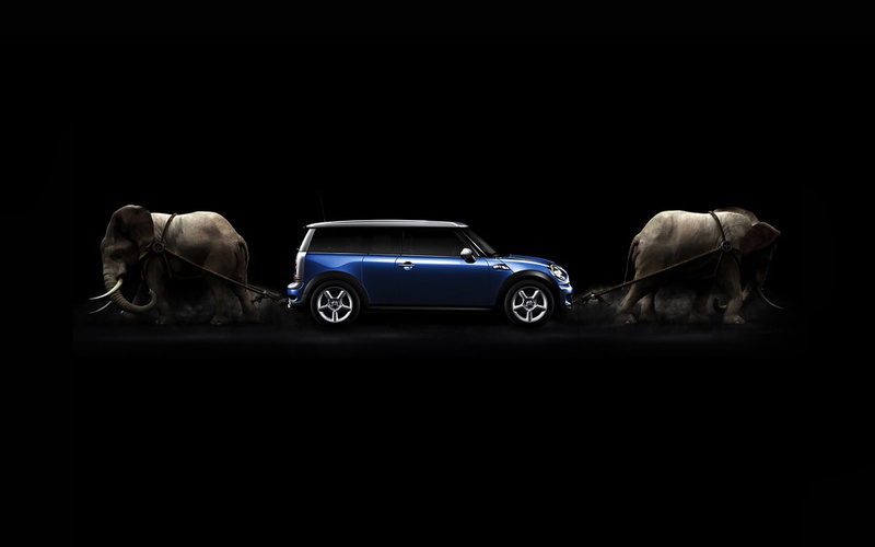 one animal, travel, livestock, illustration, people, blue cars, car, elephant, digital composite, dark, pets, domestic animals, retro styled, animals, digital art