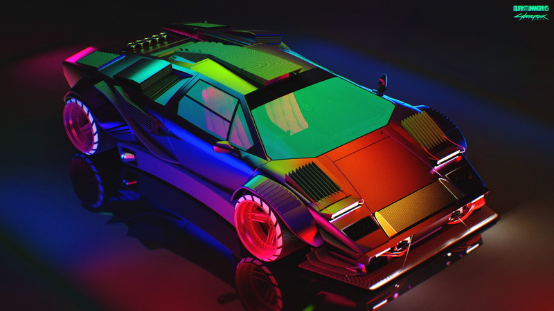 vehicle, car, digital art, colorful, render, 1080P, Lamborghini