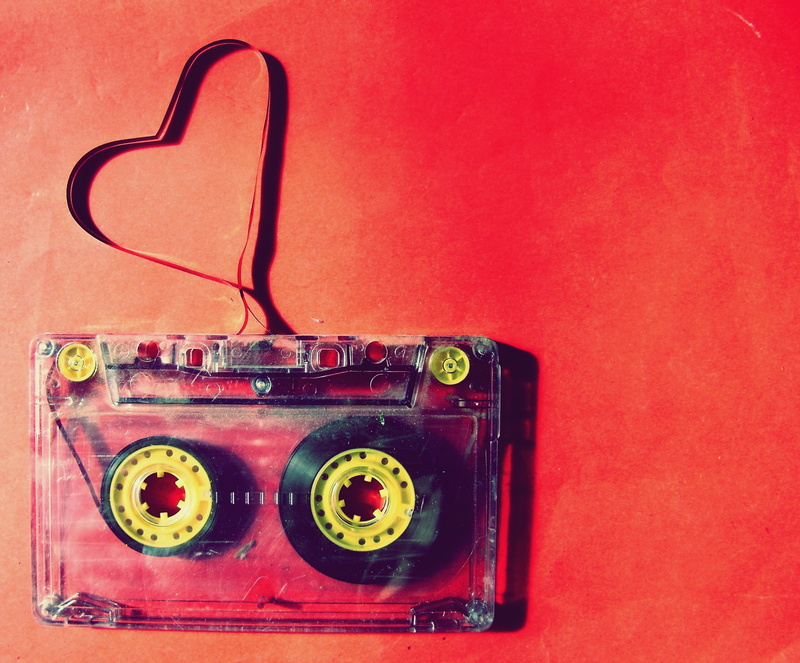 retro styled, man made, no people, communication, audio equipment, old-fashioned, arts culture and entertainment, music, tape, wall - building feature