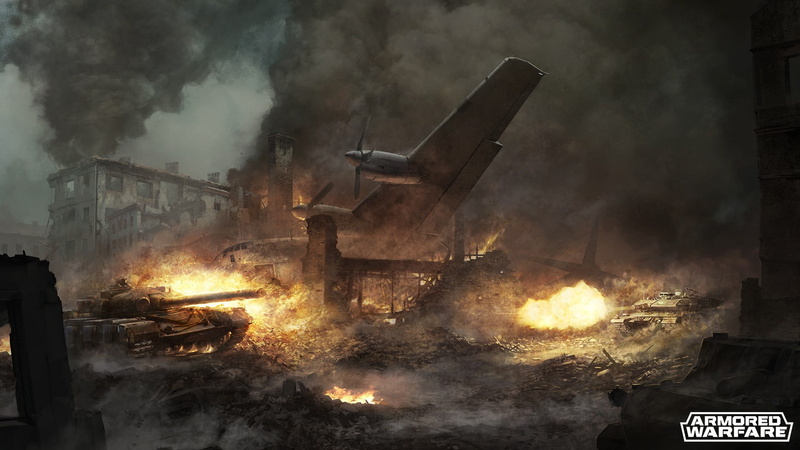Armored Warfare, outdoors, illuminated, burning, industry, architecture, fire - natural phenomenon, environment, heat - temperature, armored, 1080P, air pollution