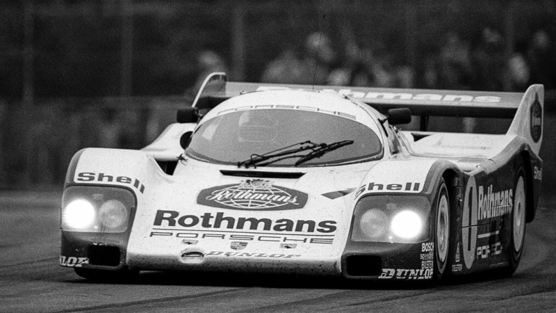 80s cars, Le Mans, Porsche 956, 1080P, monochrome, race cars