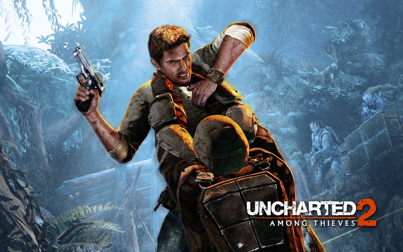people, battle, thieves, mid adult men, nature, handgun, water, courage, uncharted 2 among thieves, 1080P, communication, adventure, three quarter length