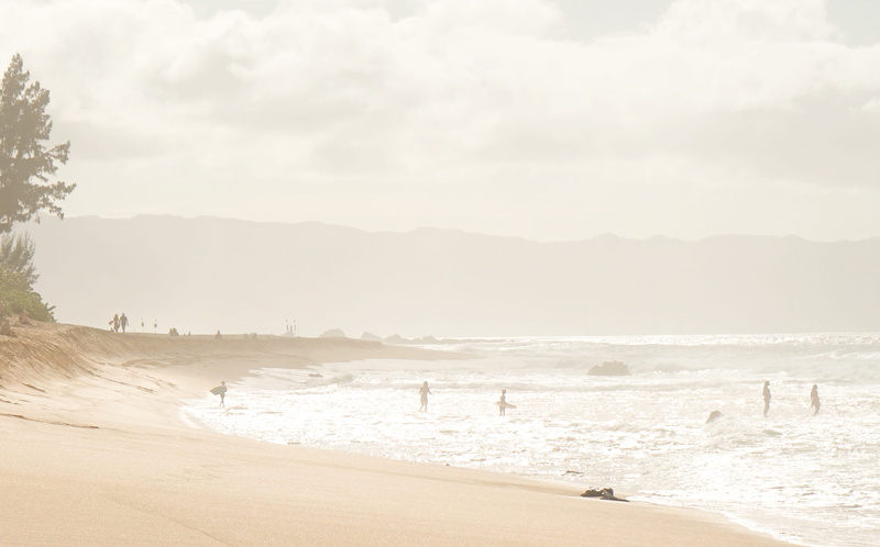 outdoors, beach, wanderlust, waves, sky, sunset, cloud - sky, trees, beauty in nature, banzai pipeline, oahu, mountain, ocean, day, sunset beach, hawaii